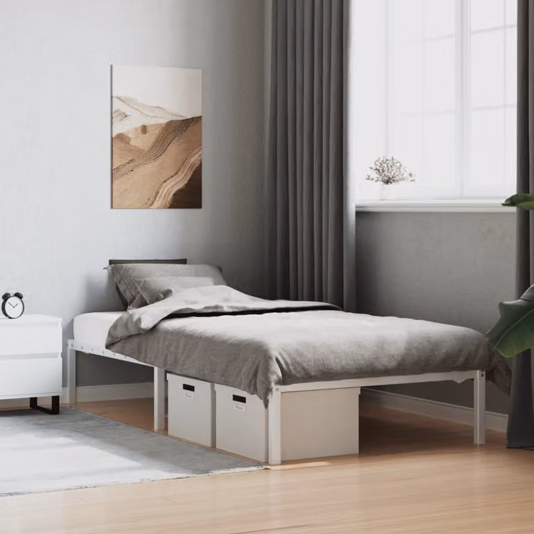 Giroletto in metallo vidaXL bianco L/P: 100 x 200 cm