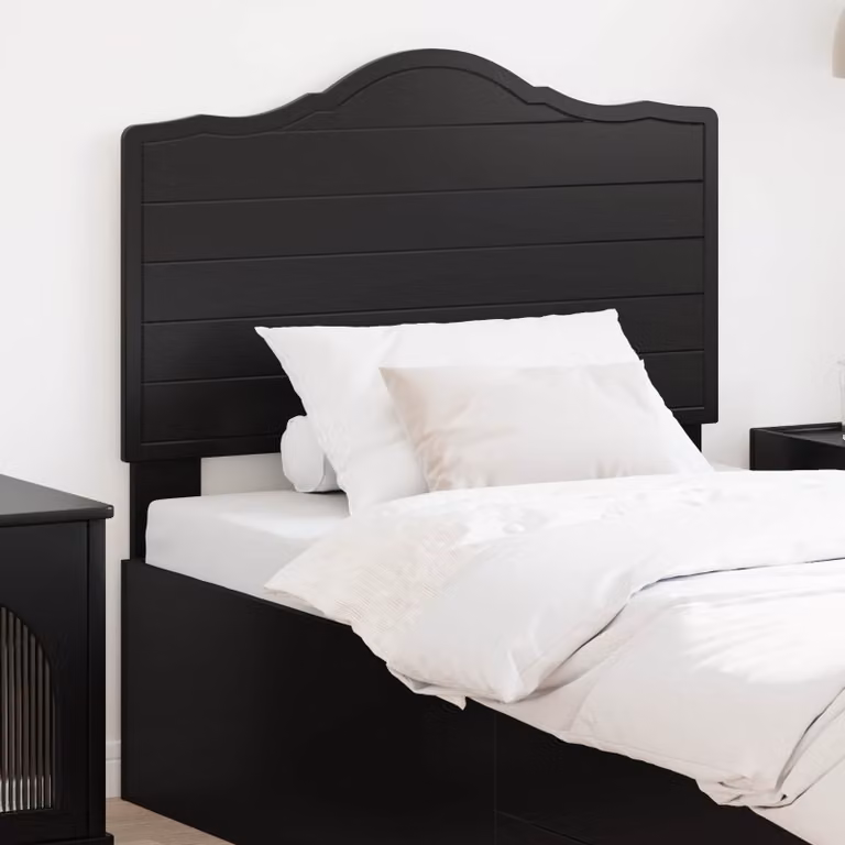 Testiera per letto moderna vidaXL in legno ingegnerizzato rovere nero