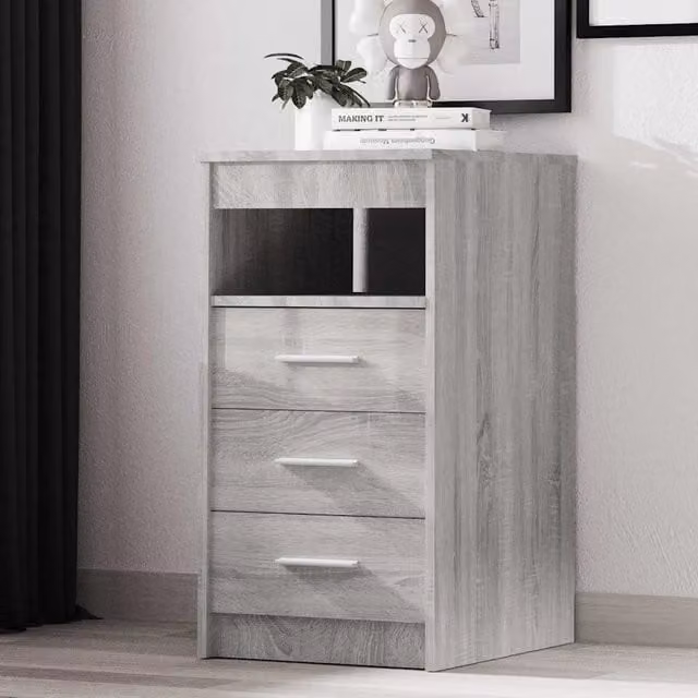 Cassettiera Grigio Sonoma 40x50x76 cm in Legno Multistrato
