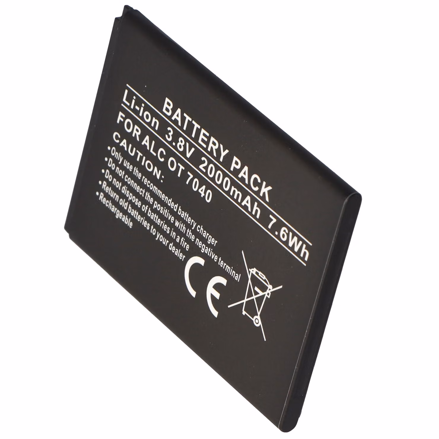 Batteria adatta per Alcatel One Touch Pop C7, TLi019B1 3,8 Volt, 2000mAh