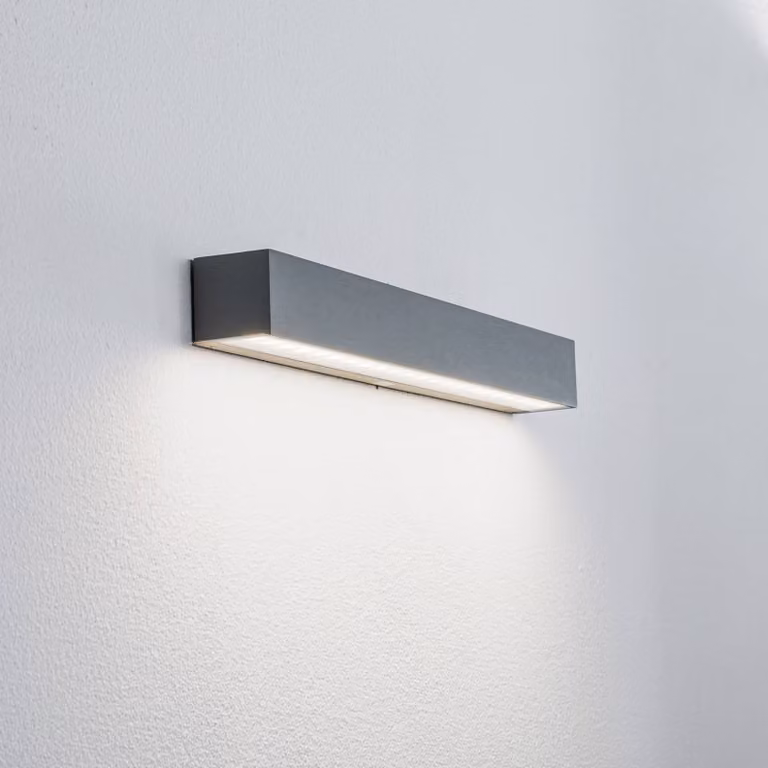 Applique da esterni a LED Lengo Arcchio, Alluminio / Grigio / Zincato, Alluminio, Moderno, Applique LED da esterni