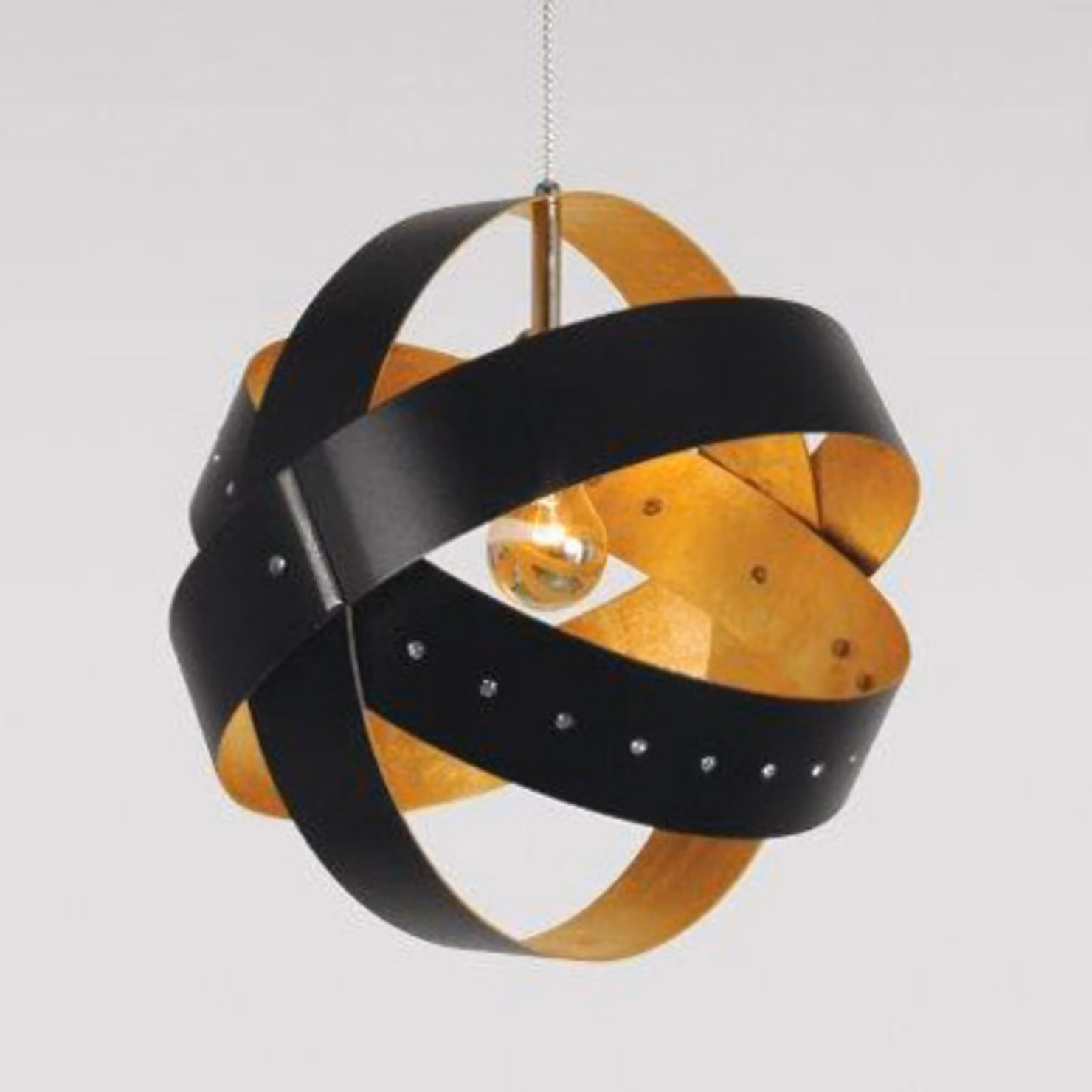 Knikerboker Lampada a sospensione ECLIPTIKA, dimmerabile, Nero, Soggiorno / Sala da pranzo, Alluminio, Design, Lampada a sospensione