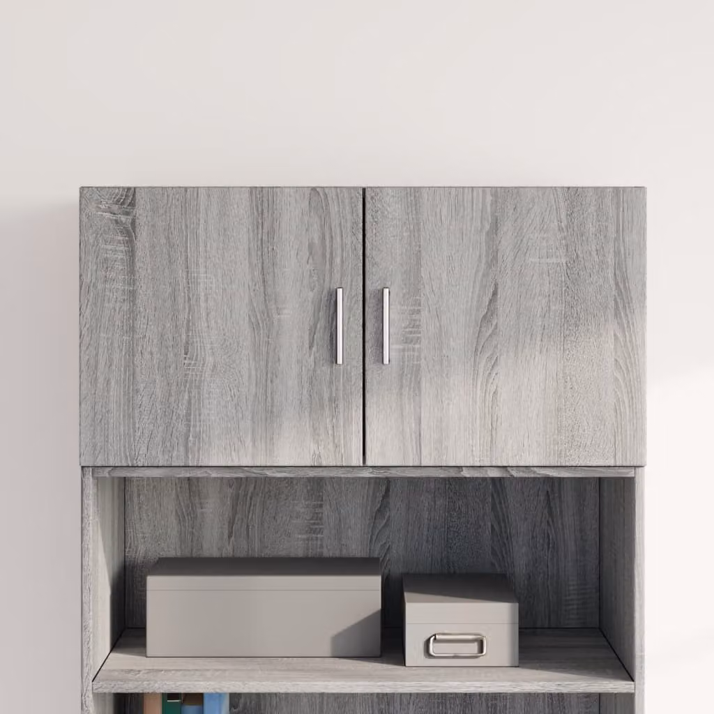 Mobile a parete vidaXL in legno multistrato e MDF, Grigio Sonoma, L 80 cm x P 42,5 cm x H 40 cm