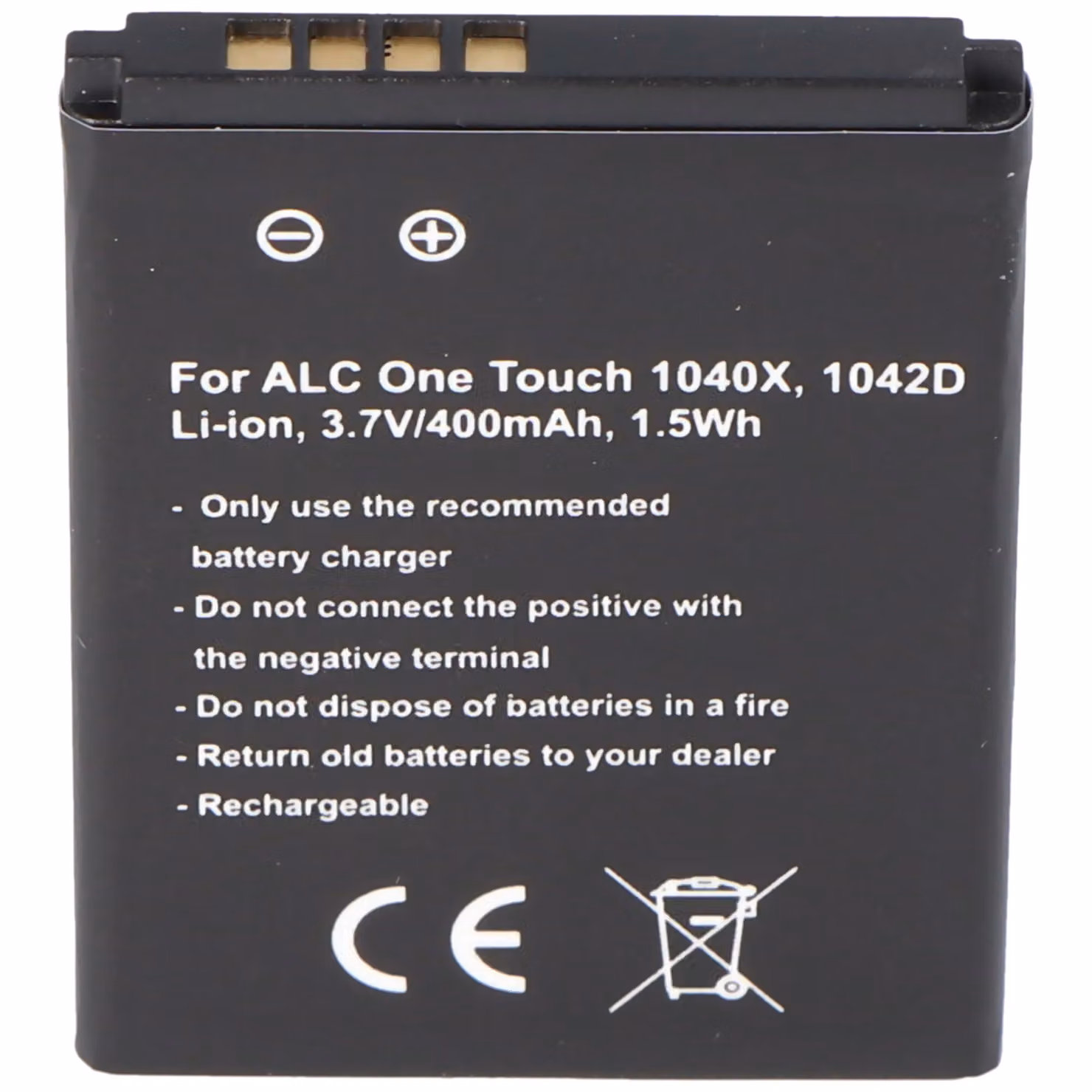 Batteria adatta per Alcatel CAB0400000C1 Batteria One Touch 1040X, One Touch 1042D, OT 1040X, OT 1042D