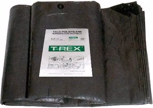 T-Rex Telone in Plastica Impermeabile e Antistrappo in Polietilene Doppia Laminazione Verde Scuro 12x15 m – 1