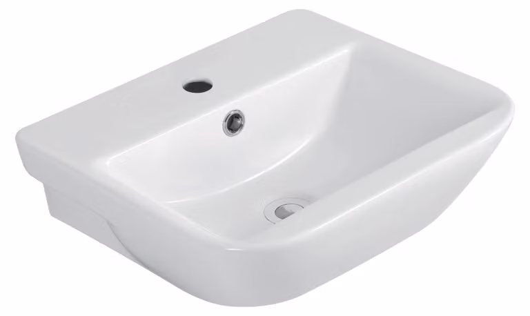 Lavabo sanicomfort LENAKA, 55 cm, lavabo in Vetroceramica sanitaria, bianco