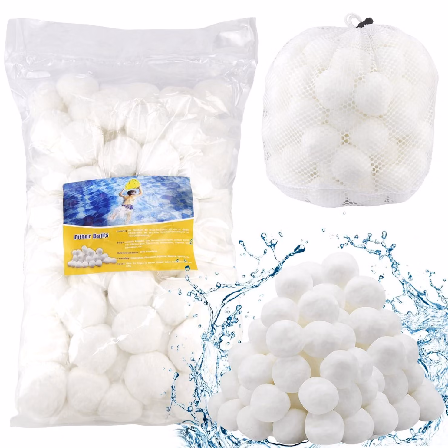 Sfere filtranti, sfere filtranti per piscine, adatte a impianti di filtrazione a sabbia, 700 g, sfere filtranti per piscine, sfere filtranti per piscine, pompa filtro, acquario, impianto di filtrazione a sabbia