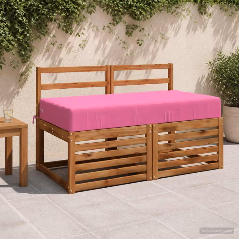 vidaXL Cuscino per la seduta SOEST Rosa in Poliestere con Rivestimento Lavabile