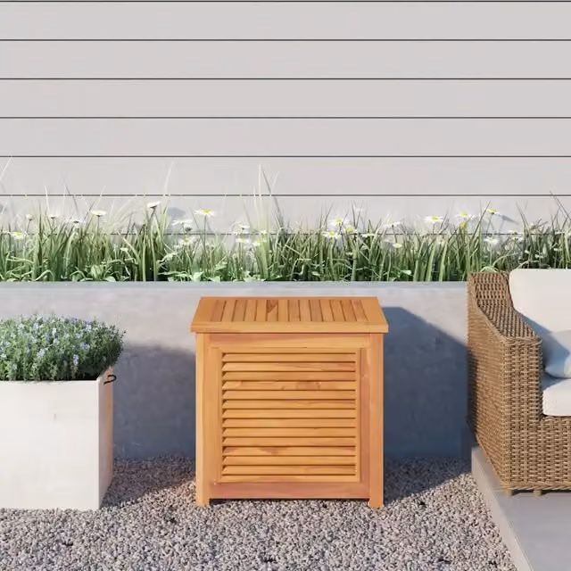 Contenitore da giardino vidaXL in legno massello di teak marrone L: 60 cm, P: 50 cm, H: 58 cm – 1