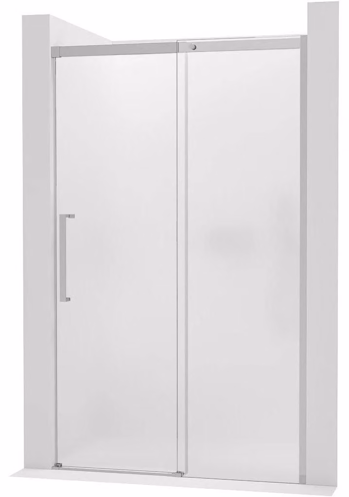 CERANO - Porta scorrevole per doccia Lantono - destra - 8 mm - Soft-Close - cromo, vetro smerigliato - 160x195 cm