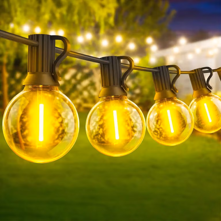 Catena luminosa a LED, 30 metri, luce bianco caldo, dimmerabile, con telecomando, resistente alle intemperie