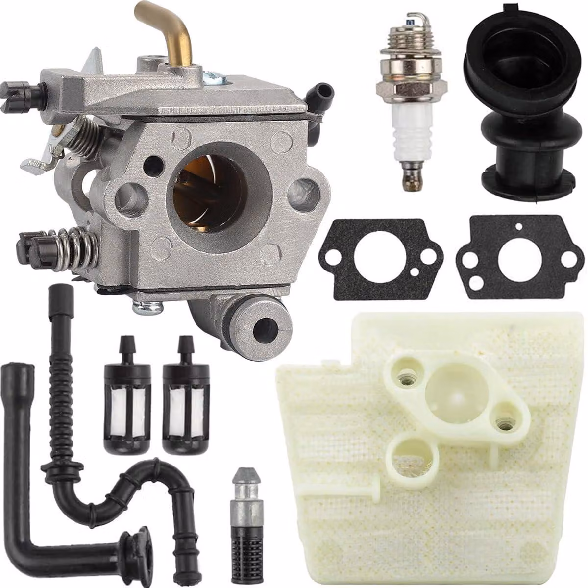 Carburatore per motosega STIHL 024 026 PRO - Ricambi comprensivi di filtro dell'aria, candela e tubo carburante - WA-NL-850