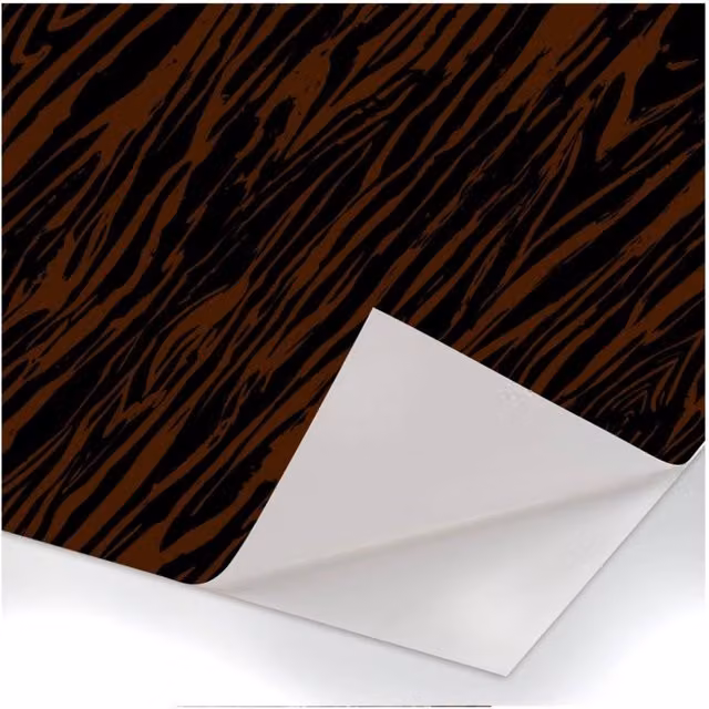 Pellicola adesiva in PVC Signorbit con finitura opaca effetto venature legno scuro, L: 100 cm, P: 500 cm – 1
