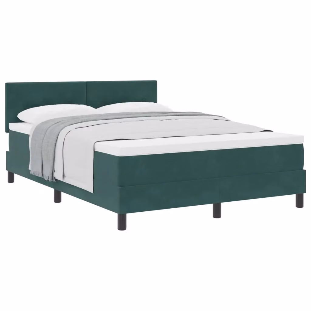 Letto moderno con testiera in velluto verde vidaXL L/P/H: 193 x 143 x 140 cm – 2