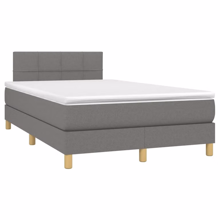 Maison Exclusive - Giroletto a Molle con Materasso Grigio Scuro 120x190cm Tessuto