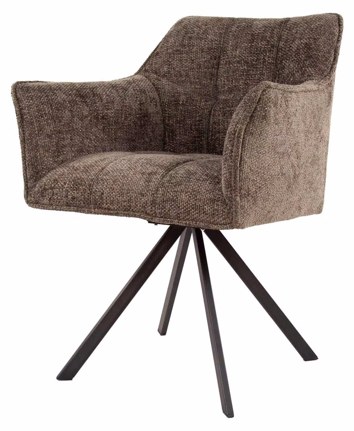 Sedia da pranzo FURNLUX Raster grigio marrone e nero 63 cm / Colore principale: marrone / Dimensioni: 63 x 81 x 60 cm