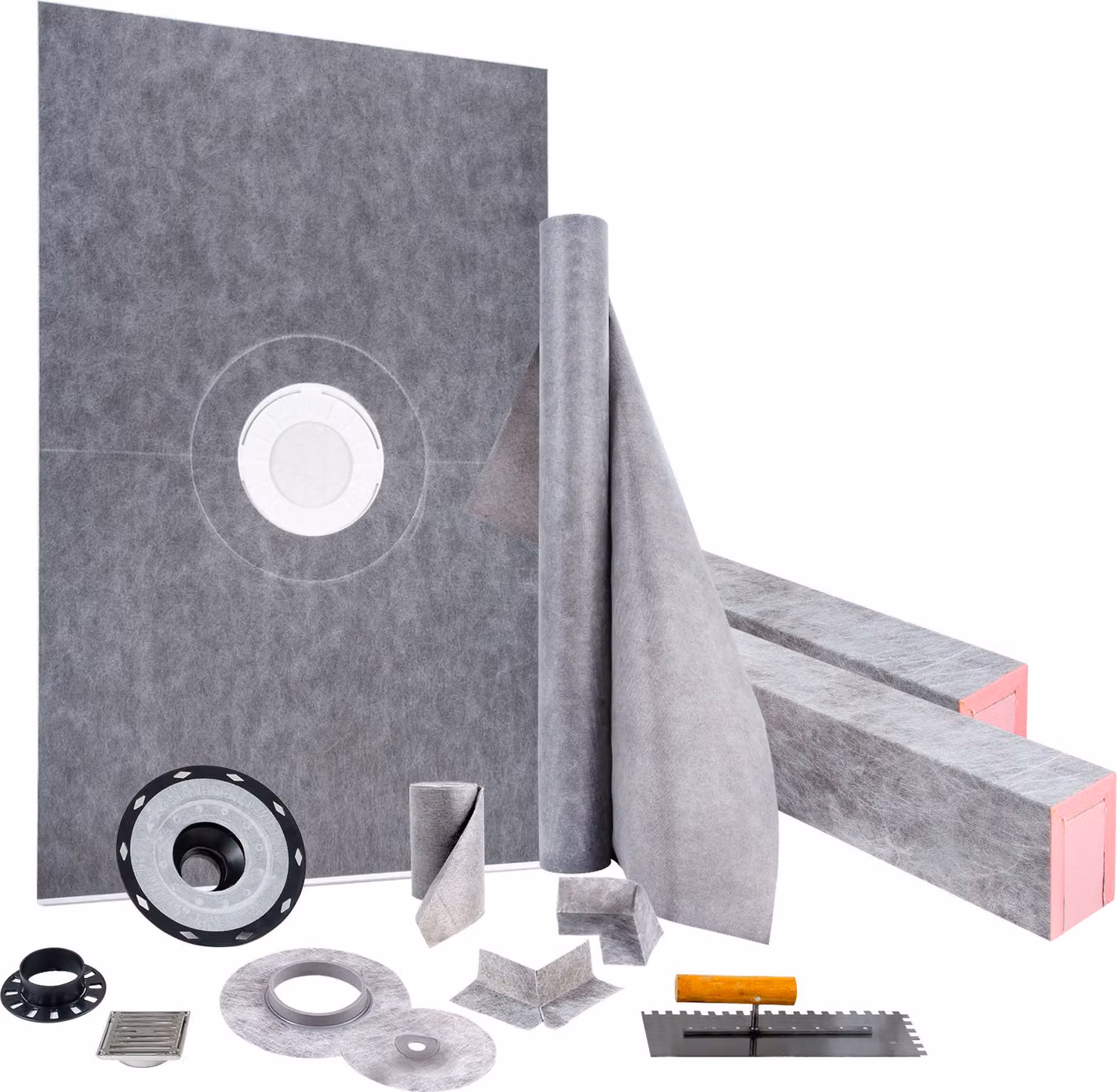 SucceBuy set doccia impermeabile, 48 x 72 pollici, piatto di scarico centrale, sistema doccia completo fai da te per installazioni in bagno