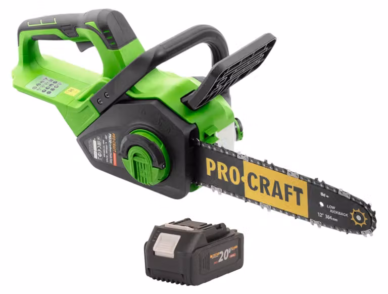 Motosega a batteria Procraft PKA38 20 V 304 mm Brushless + 1x batteria 4,0 Ah - senza caricabatteria