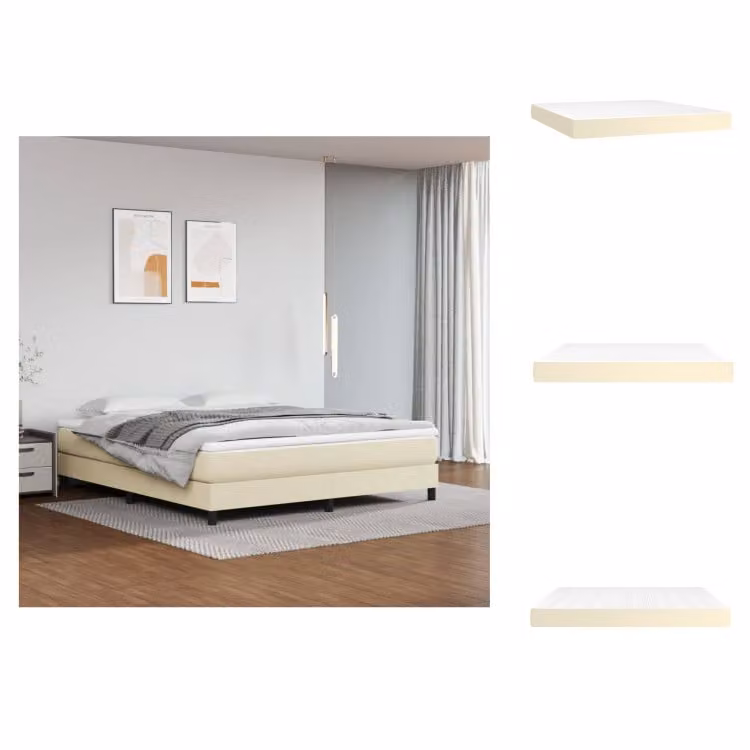 vidaXL Materasso a molle insacchettate color crema 180x200x20 cm in Pelle finta -  Materassi
