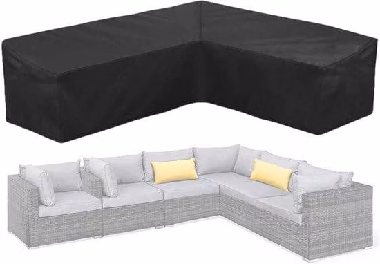Copertura protettiva per panchina da giardino ad angolo - 300 x 300 x 98 cm - A forma di L - Copertura premium per panchine da giardino - Tessuto in poliestere Oxford - Impermeabile - Resistente all'umidità - Antipolvere - Resistente ai raggi UV - Colore: