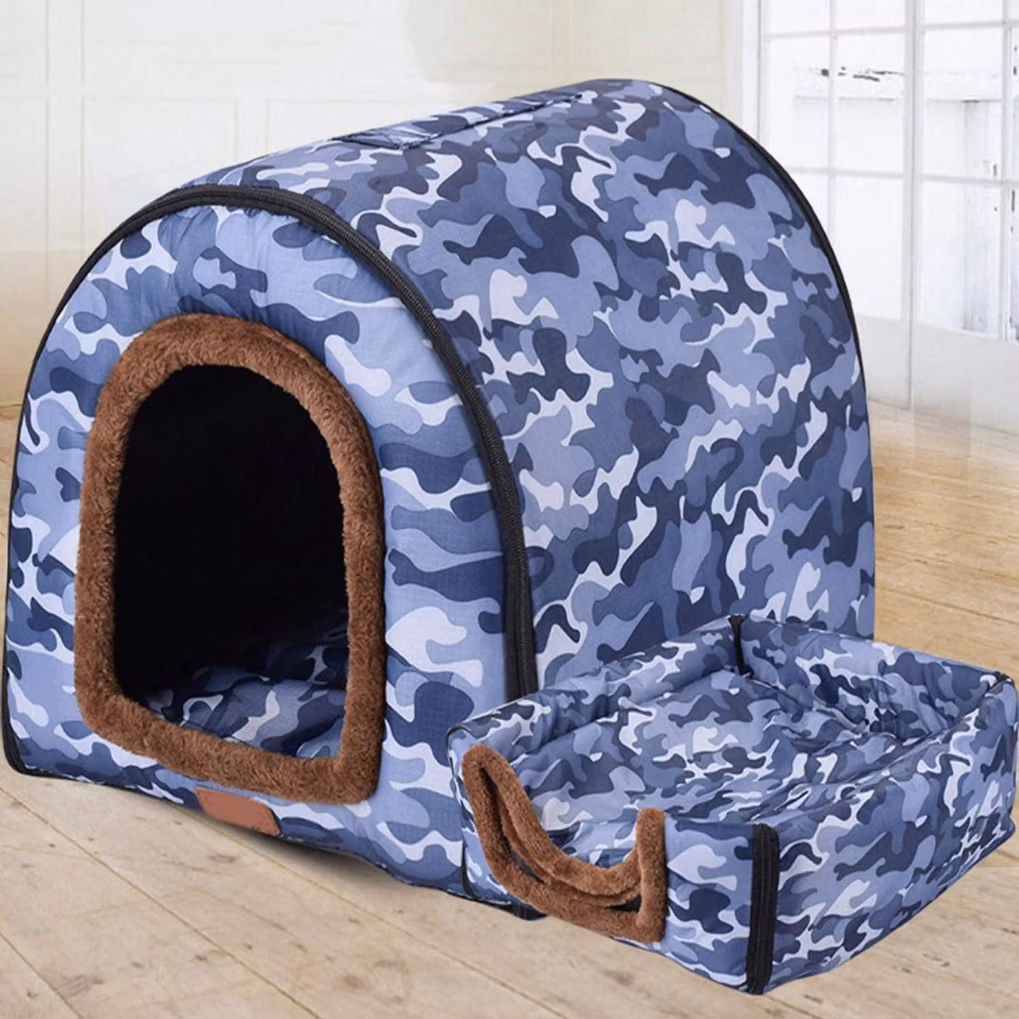 Cuccia per cani, taglia XL/XXL, calda, lavabile, adatta sia per interni che per esterni, dimensioni 105x80x78 cm