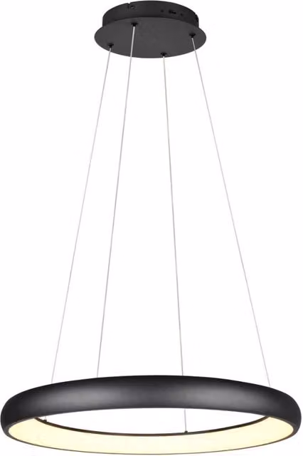 Lampadario moderno nero anello Ø75 LED 59W Trio Cardona