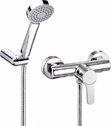 Roca L20 - Set doccia con miscelatore, 1 flusso, cromo A5A2009C02
