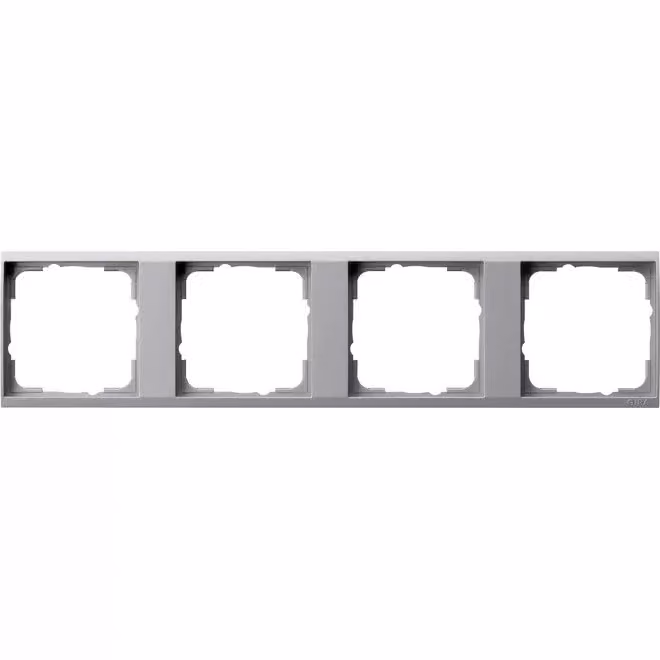 Gira 1464726 Piastra di supporto quadrupla Gira Event, colore alluminio