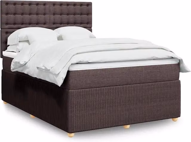Letto Ibrido con Materasso e Struttura in Legno di Pino vidaXL, Marrone e Bianco, L/P/H: 140 x 190 cm