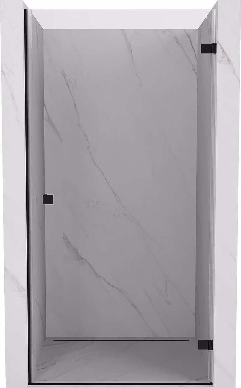 Mexen Lunar-B porta doccia battente destra 55 cm, trasparente, nera - 832-055-000-70-00-P