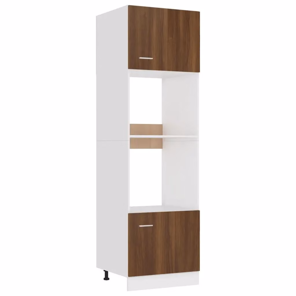 Armadio per microonde Lyon vidaXL in legno marrone L: 60 cm, P: 57 cm, H: 207 cm – 2