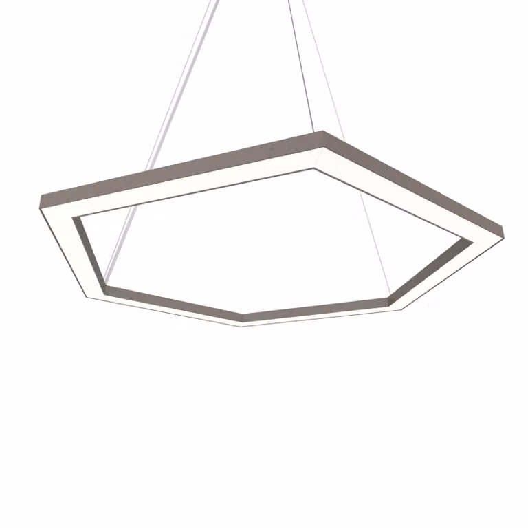 Lampada A Sospensione Esagono D60 Monocolore Lucida