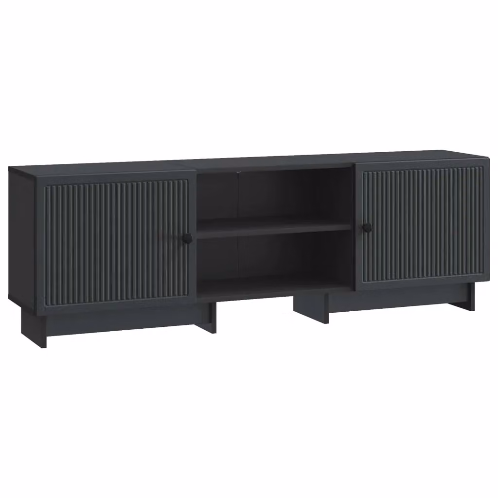 Mobile porta TV nero in legno ingegnerizzato con design classico per il tuo soggiorno L/P/H: 150 x 31 x 50 cm – 2
