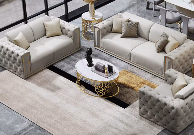 Sofagarnitur 3+2+1 Sitzer Klassischer Wohnlandschaft Sofas Couchen Polster Sofa