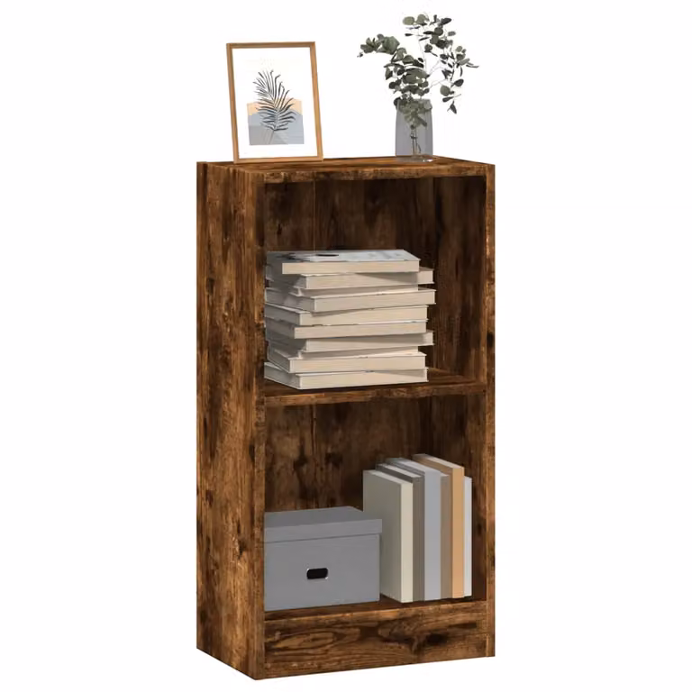 Libreria moderna vidaXL in legno MDF color rovere marrone, L 40 cm x P 24 cm x H 76 cm