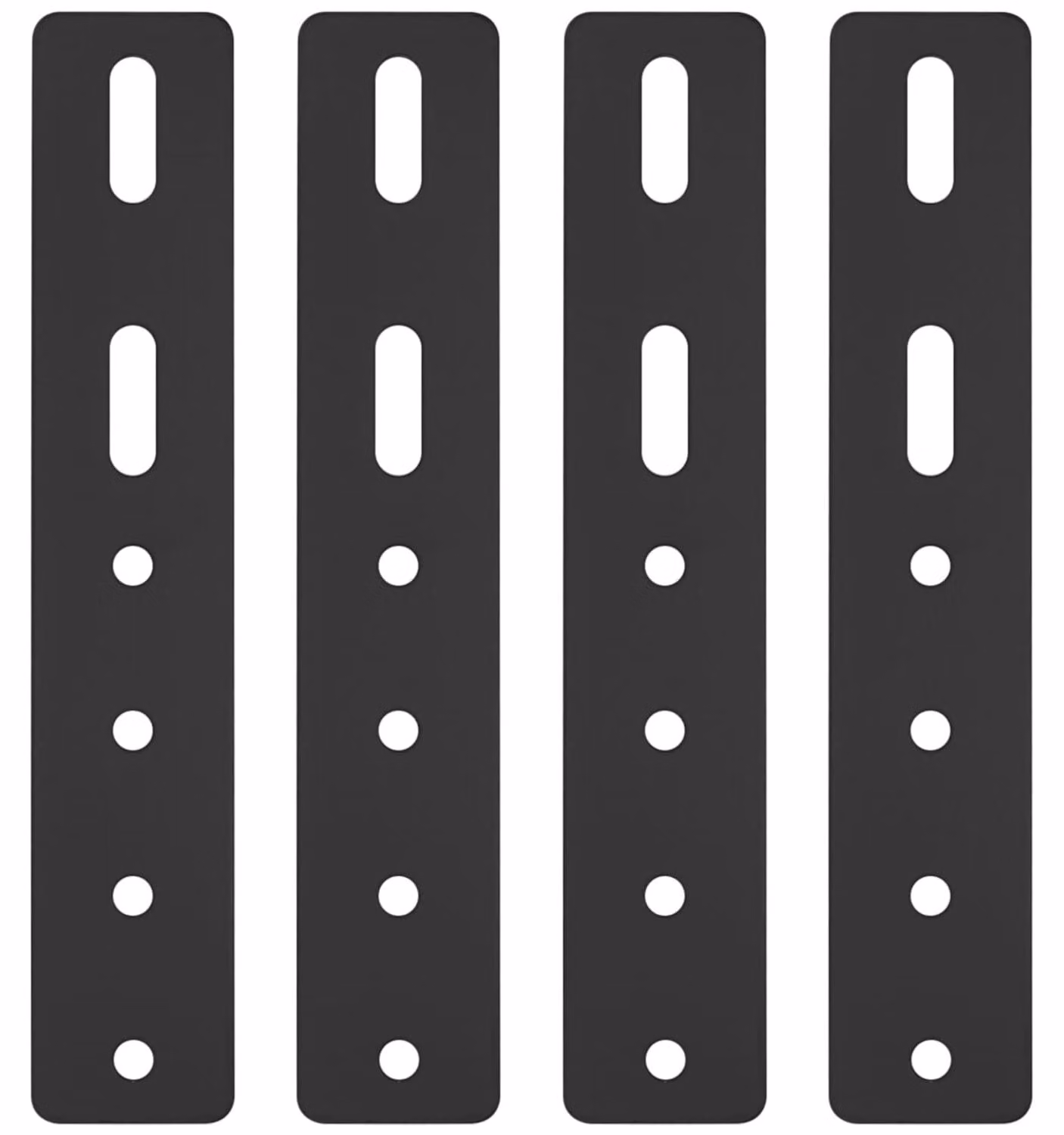4 staffe piatte per legno - Piastre di collegamento, staffe forate, 200 x 36 mm