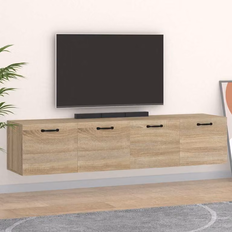 Set di 2 mobili da parete vidaXL in legno Rovere Sonoma, L 60 cm x P 36,5 cm x H 35 cm