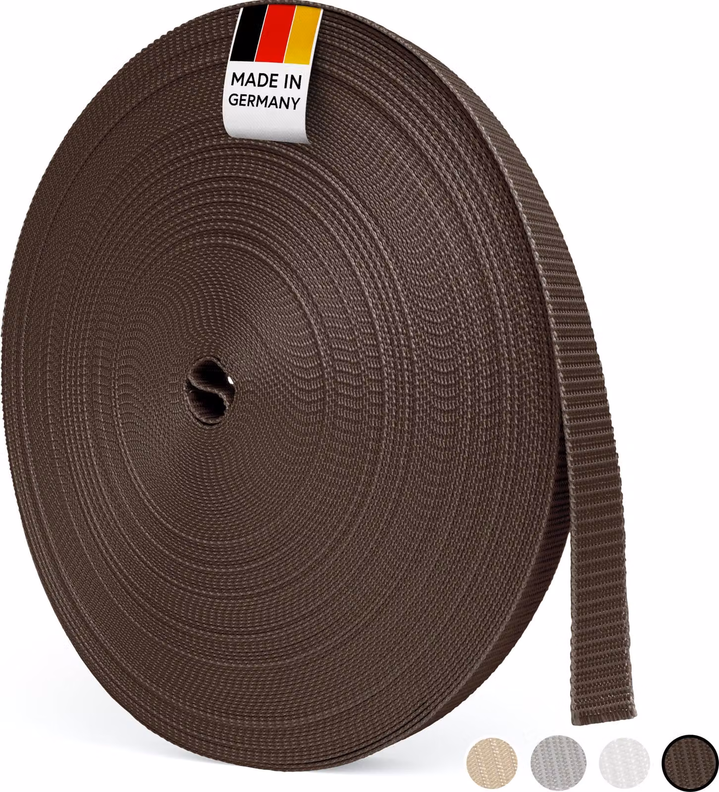 BAUHELD® Cinghia per tapparelle da 50 m, 23 mm [ Germany] - Cinghia per avvolgitori di tapparelle - Marrone