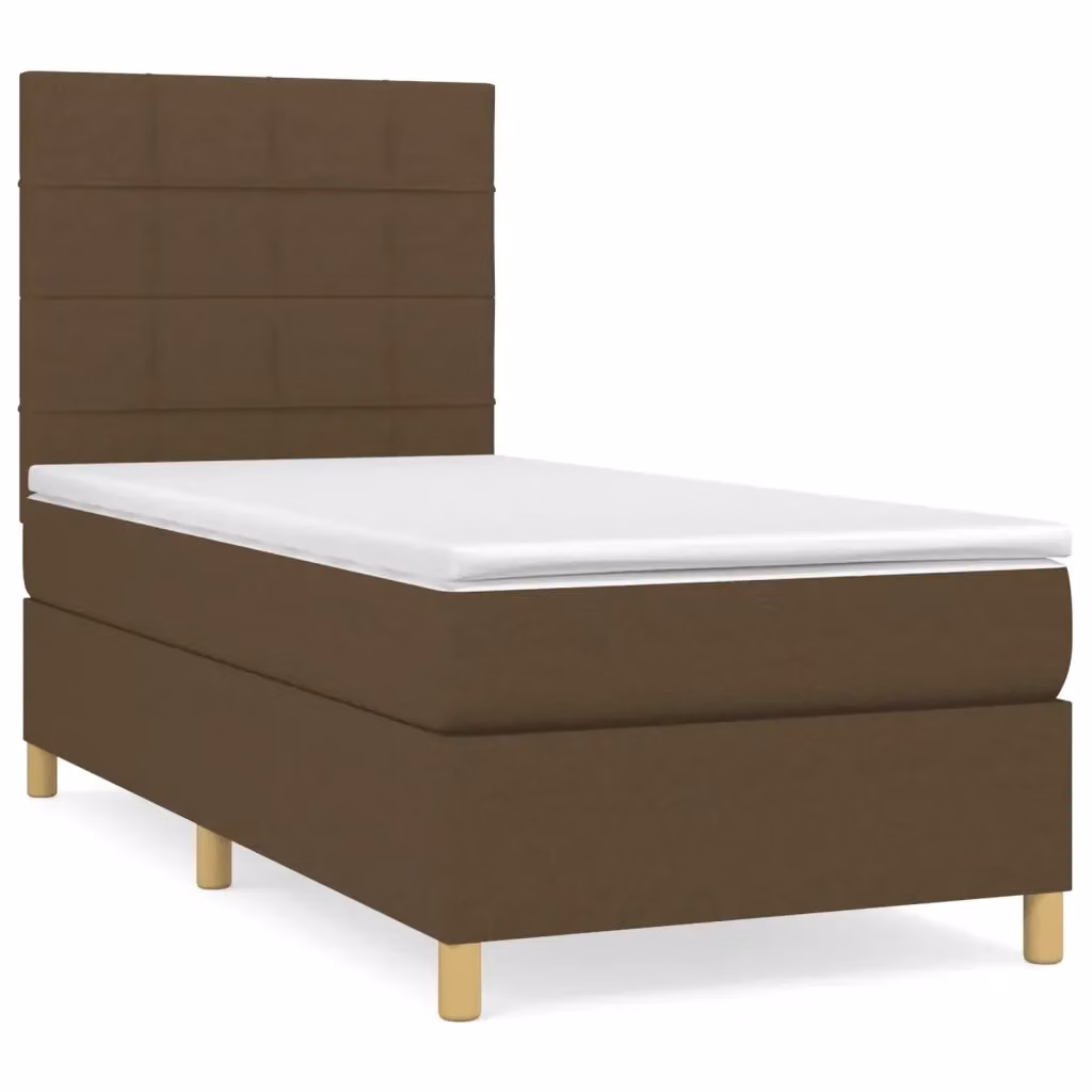 Letto Ibrido con Giroletto a Molle e Materasso vidaXL, Marrone e Bianco, L/P/H: 90 x 190 x 128 cm – 2