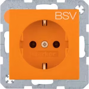 Berker 47238917, Tipo F, Arancione, Duroplast, IP20, 250 V, 16 A