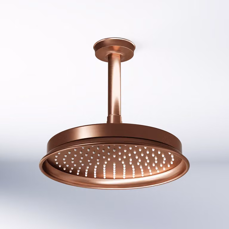 Steinberg Série 350 Ensemble de douche de tête, rond, avec bras de douche, montage au plafond, 3501580BC, 3501580BC