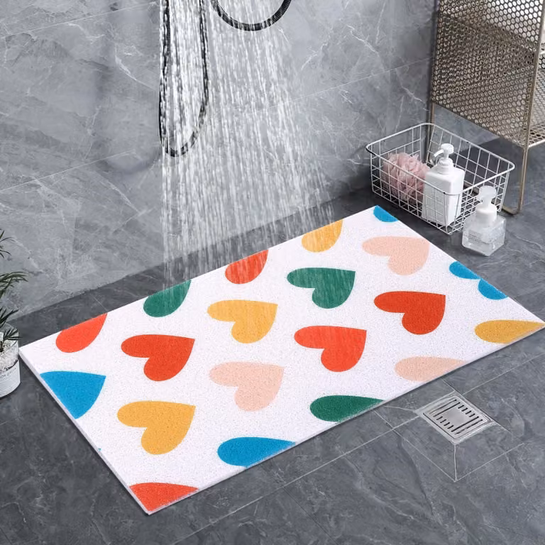 Omgoods - Tappetino antiscivolo per doccia - Tappetino morbido in PVC con texture simile alla spugna, ideale per il bagno