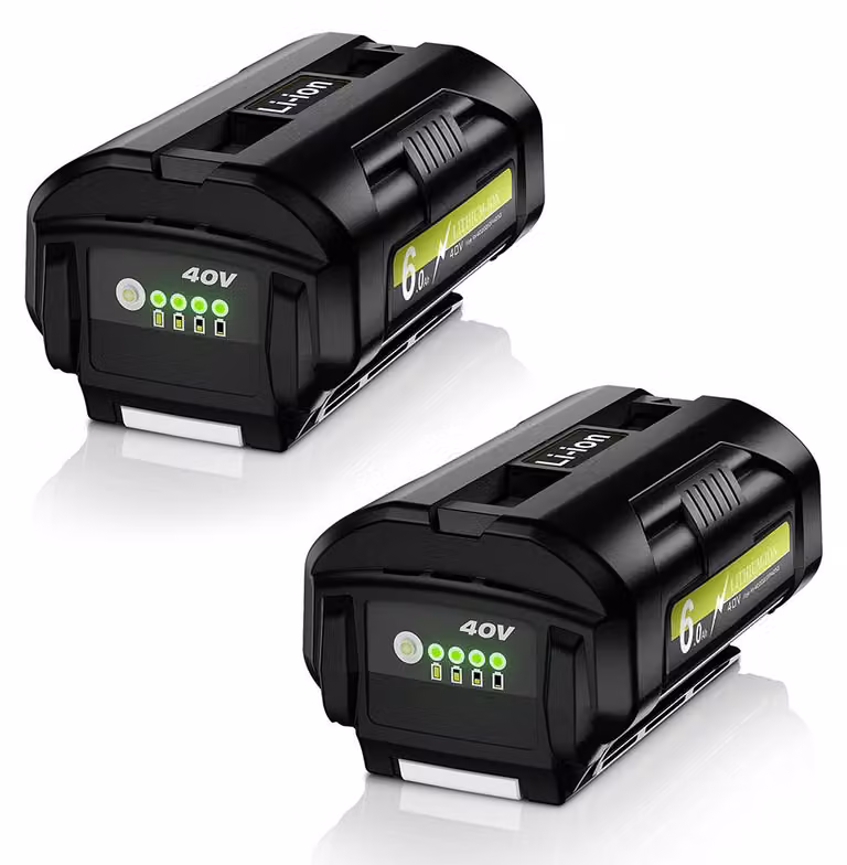 batteria al litio da 40V, capacità 6000mAh, compatibile con gli utensili Ryobi, 2 batterie
