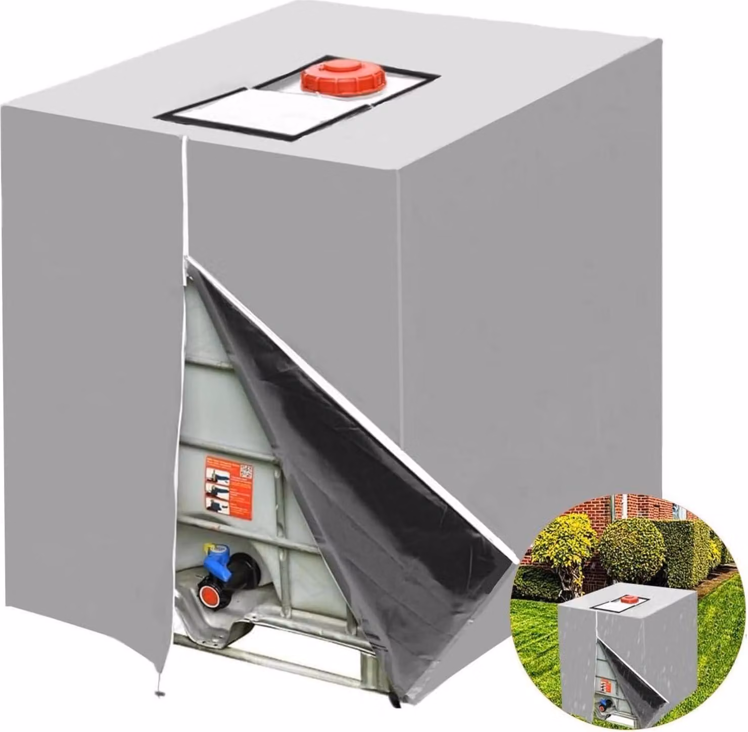 Copertura serbatoio IBC 1000L anti-UV telone protettivo per serbatoio acqua piovana