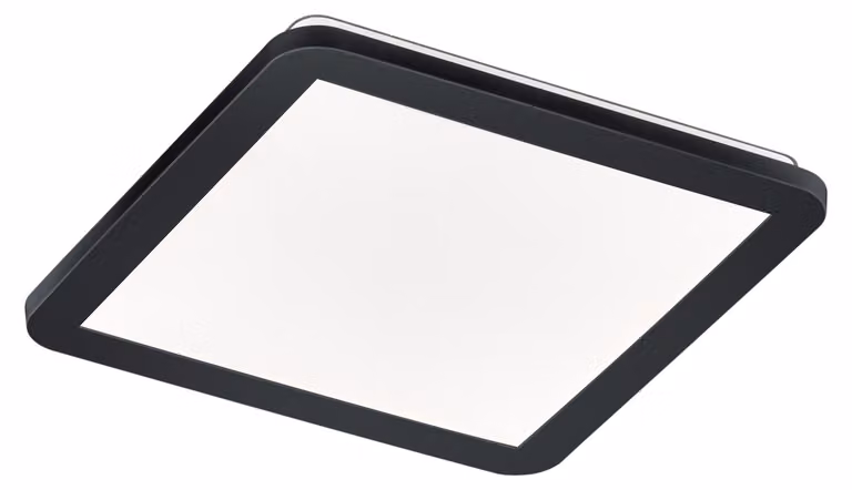 Trio Leuchten - Pannello LED di design quadrato nero 30 cm incl. LED a 3 livelli dimmerabile - Lope Dimmer I Dimmerabile - Quadrato in plastica - I (non sostituibile) LED