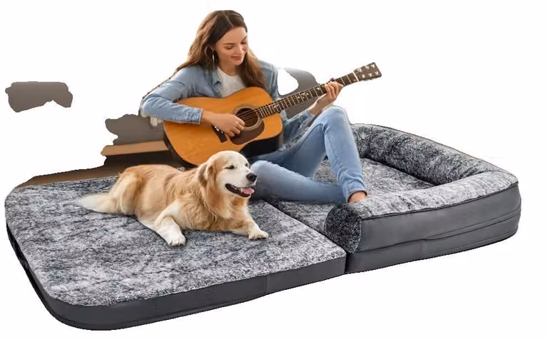 Cuccia per cani, realizzata in morbido tessuto di peluche, rivestimento lavabile in lavatrice, colore GRIGIO