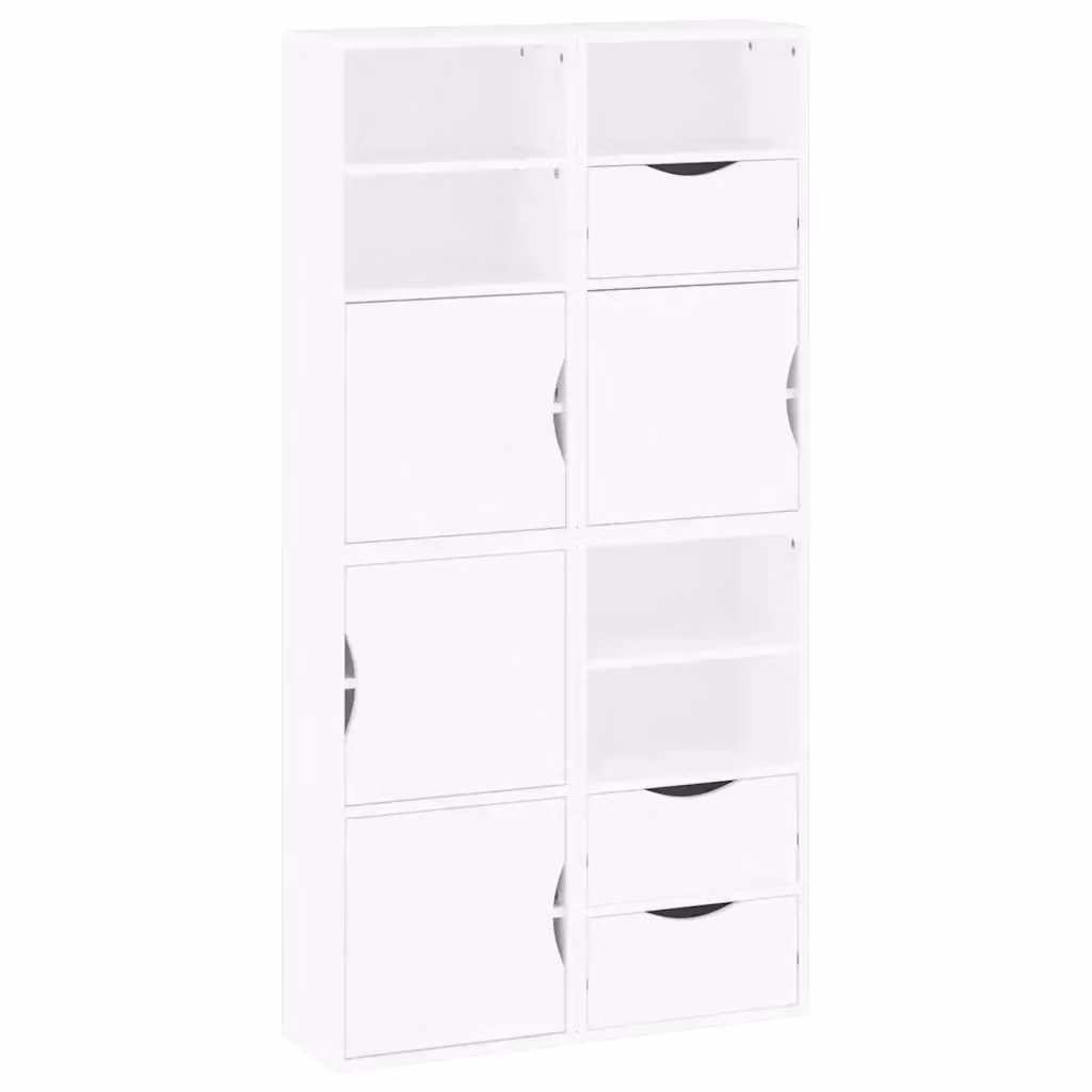 Set di 4 armadietti laterali vidaXL ODDA in legno di pino bianco per bagno, L/P/H: 40 x 24 x 79 cm – 2