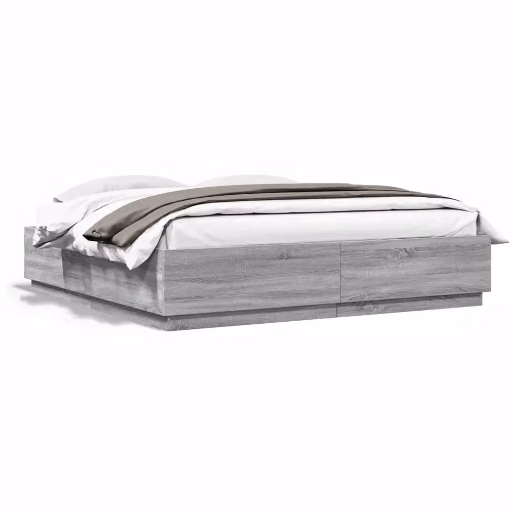 vidaXL Giroletto in Legno Multistrato Grigio 200x200 cm – 2