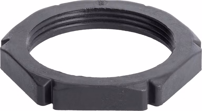 WISKA Controdado PG29x1,588 GPA-29 esagonale in poliammide (PA) colore nero intenso RAL 9005 - 1 pezzo