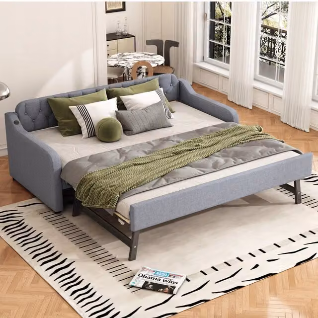 Divano letto con USB - Xylo - 90x200 - Grigio
